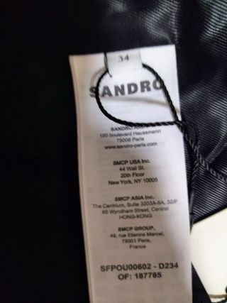 Trenca Lana Sandro Paris Azul