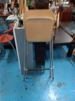 Taburete plegable madera y metal