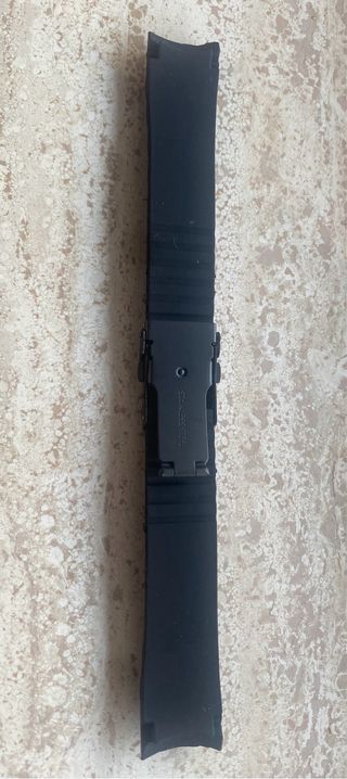 Cinturino silicone deployante nero ansa curva 20mm