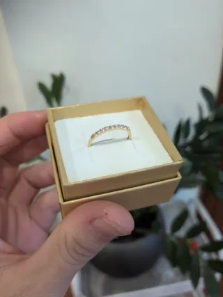 Anillo Oro Amarillo Circonitas