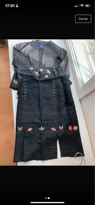 Traje 3 Piezas PLURAL Negro Multicolor