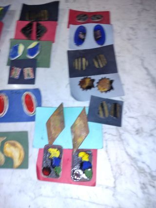 Pendientes Artesanos Cerámicos Multicolor