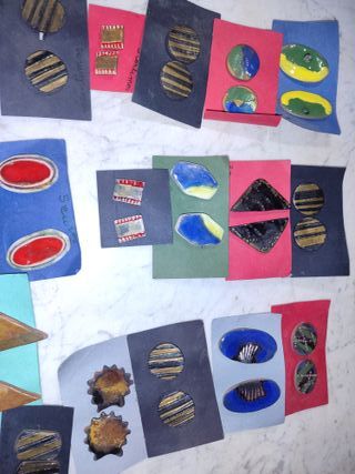 Pendientes Artesanos Cerámicos Multicolor