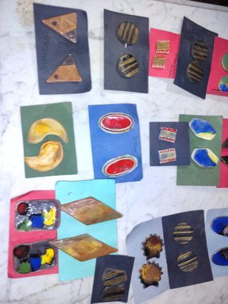 Pendientes Artesanos Cerámicos Multicolor