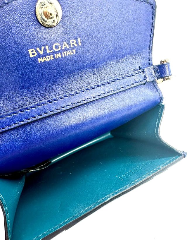 Bolso Bvlgari Serpenti Azul y Dorado