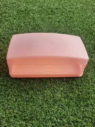 Boleira Retangular Tupperware Coral Nova