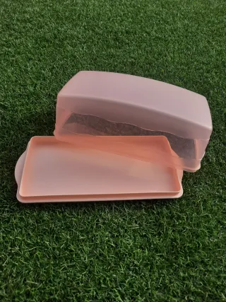 Boleira Retangular Tupperware Coral Nova