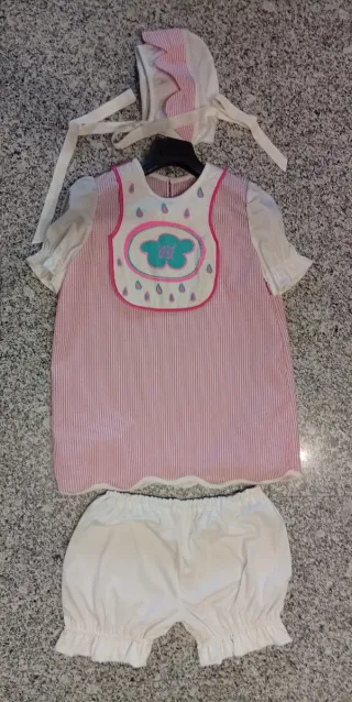 Disfraz bebé 3 piezas rosa y blanco