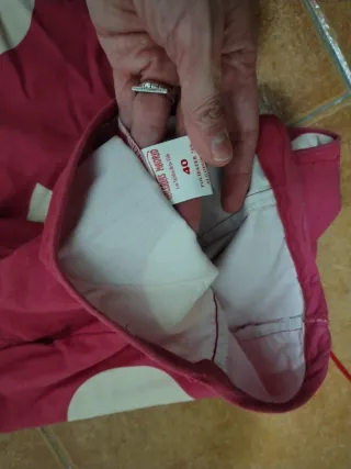 Falda flamenca rosa lunares