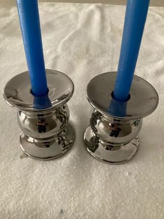 Portavelas Zara Home plateados