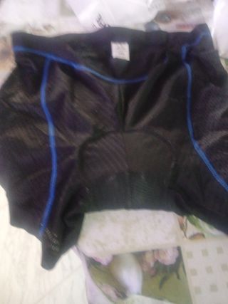 Culotte ciclismo negro con detalles azules las 2xl