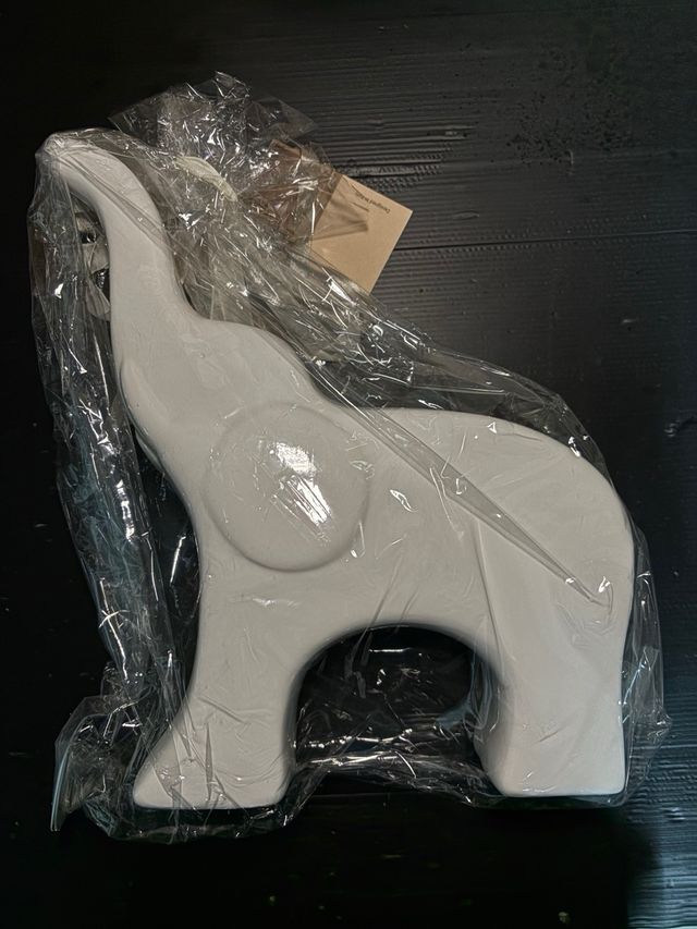 Elefante Decorativo Bianco Design Italia