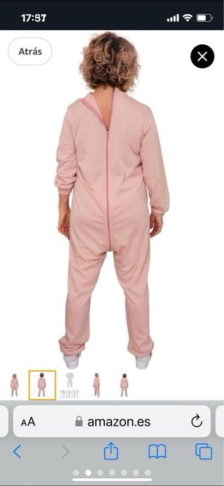 Pijama antipañal geriátrico rosa talla M