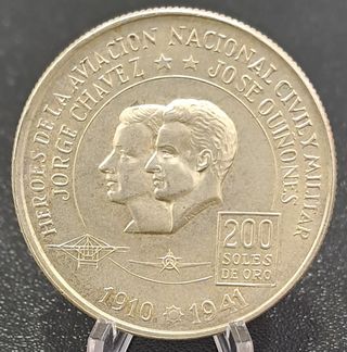 200 Soles de Oro Héroes Aviación Perú 1974