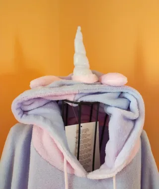 Bata Unicornio Talla Única Azul Rosa