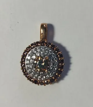 Colgante Diamonfire Plata con baño oro dorado