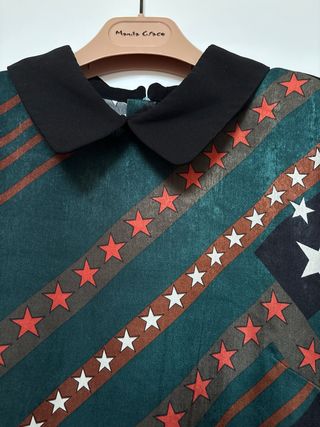 Vestito fantasia stelle verde e marrone