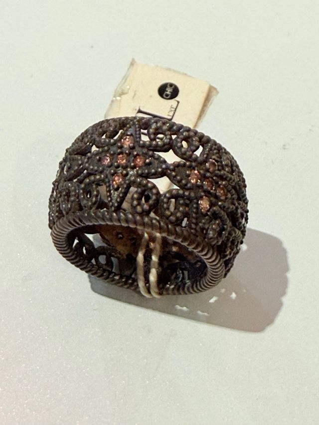 Sortijas Plata Ley Sunfield Marrón y Plata