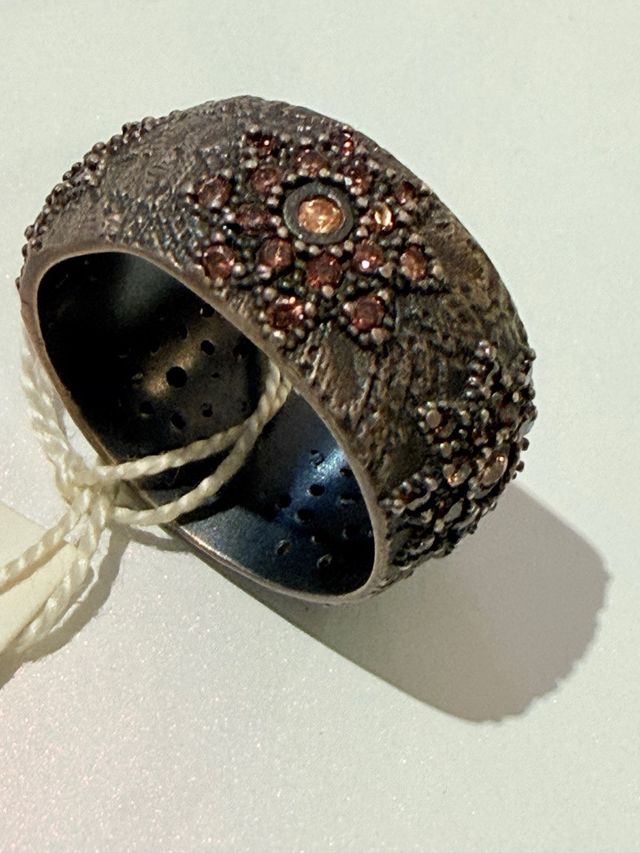 Sortijas Plata Ley Sunfield Marrón y Plata