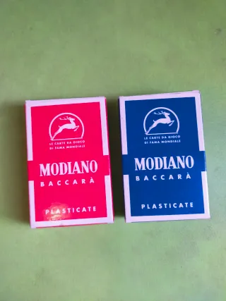 Lotto 2 mazzi Modiano Baccarà Plasticate