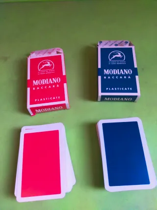 Lotto 2 mazzi Modiano Baccarà Plasticate