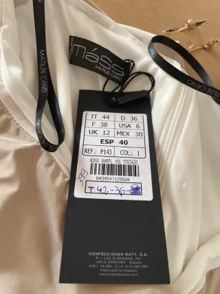 Mono Matilde Cano Talla 40 Nuevo con etiqueta