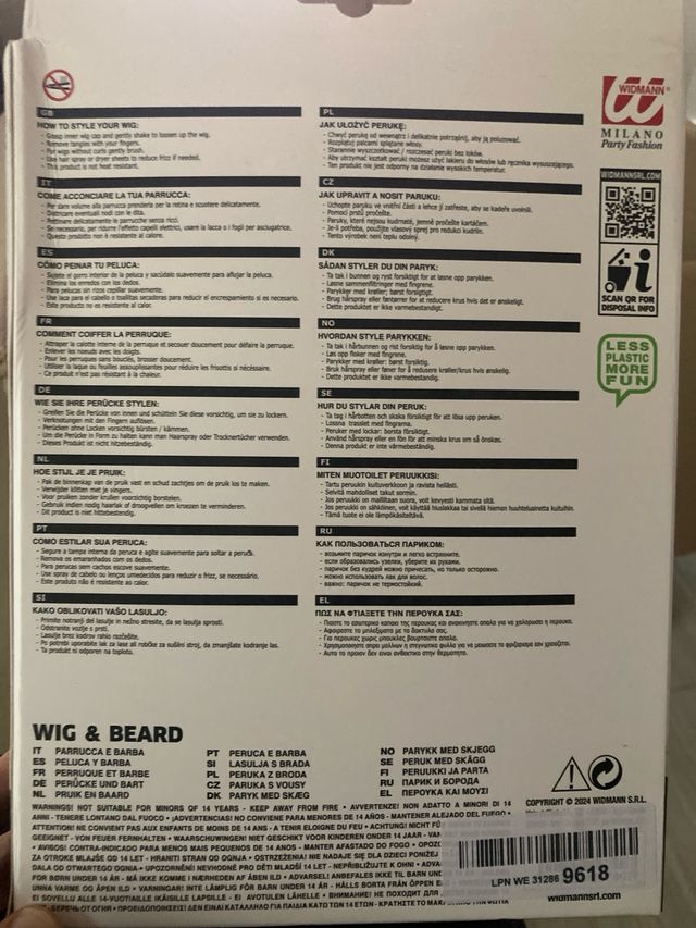 Peluca y Barba Blanca Widmann