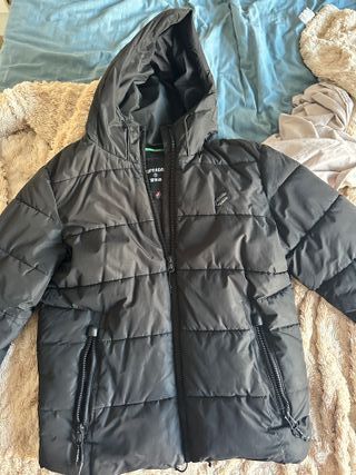 Abrigo Superdry Talla M Negro