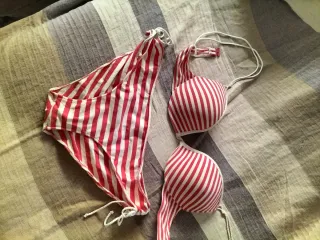 Bikini Tezenis Rayas Rojas y Blancas