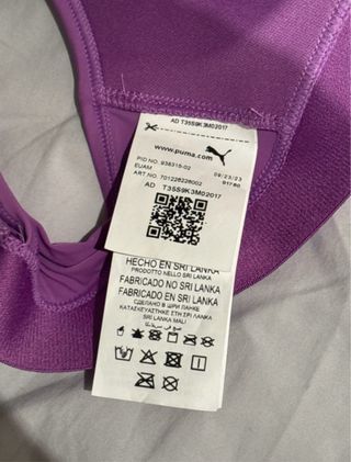 Sujetador deportivo Puma violeta nuevo