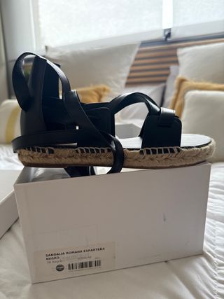 Sandalia romana piel espartaña 36