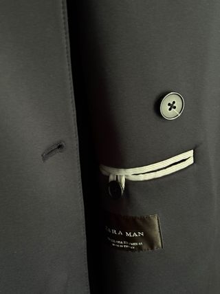 Gabardina Zara Azul Marino Talla XL