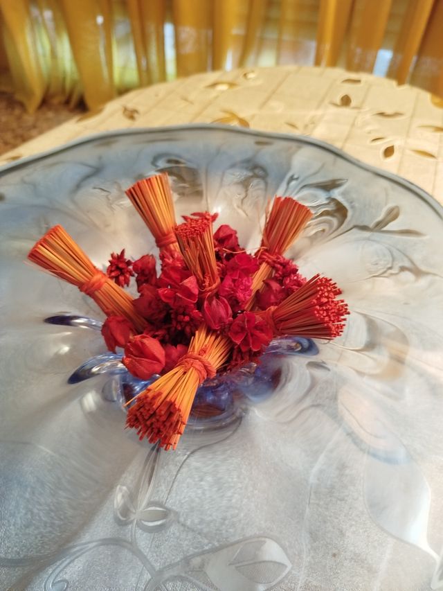 ¡SUPER REBAJAS! Centro mesa de vidrio decorativo