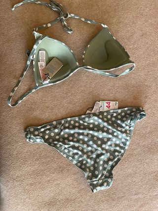 Bikini de lunares verde Primark Talla XL