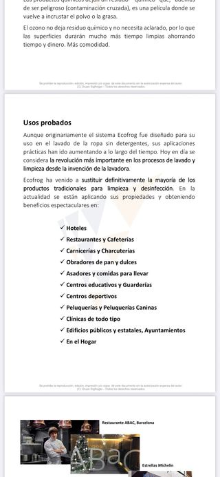 Máquina con Sistema de limpieza/desinfección Ozono