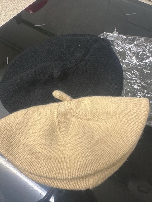 Set Gorro Boina Bebé Tejido