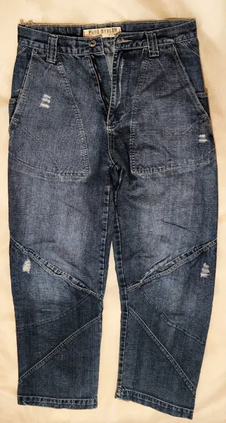 Jeans Pure Oxygen blu a gamba larga