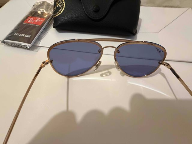 NOVOS Óculos Ray Ban RB3584N Blaze Aviator Azul