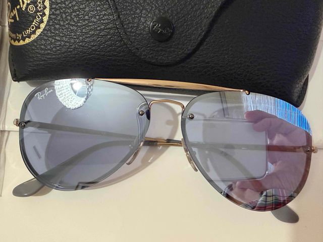 NOVOS Óculos Ray Ban RB3584N Blaze Aviator Azul