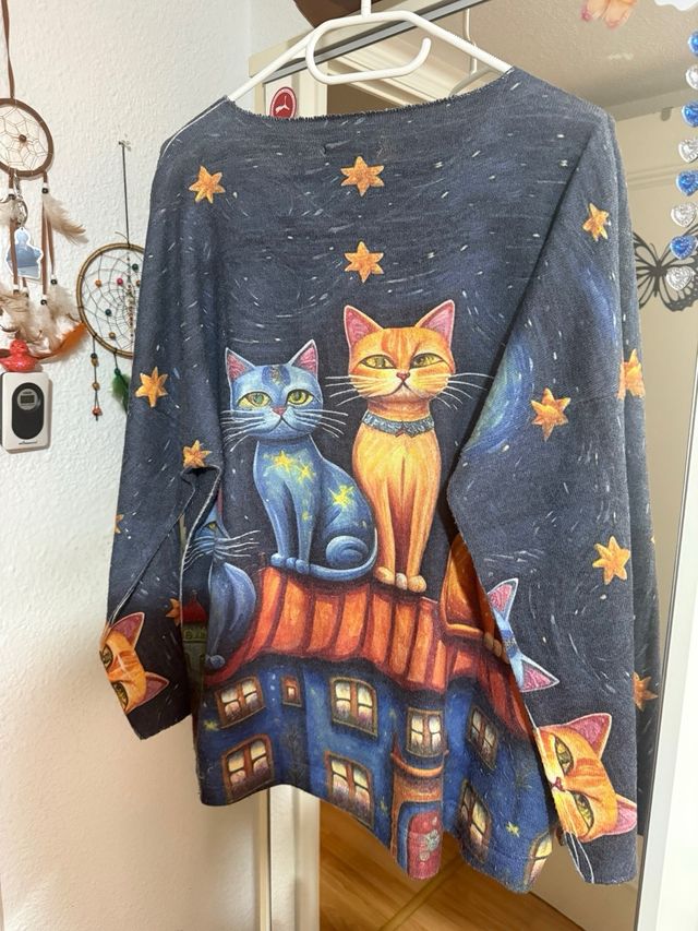 Jersey Gato Estrellas Noche talla XXl