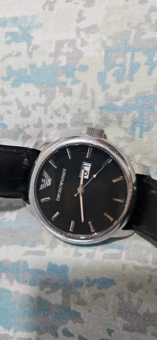 Reloj Emporio Armani Negro y Plateado