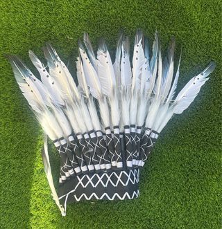 Corona de plumas estilo indio