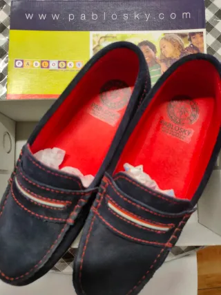 Mocasines Pablosky niño talla 38 usados dos veces 