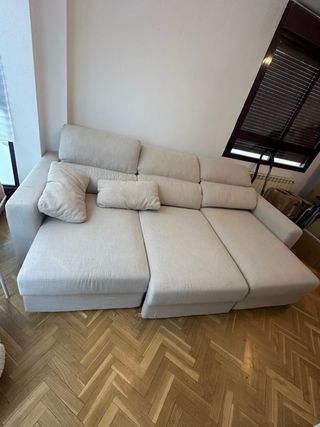 Sofá Chaiselongue 3 plazas Ikea Beige