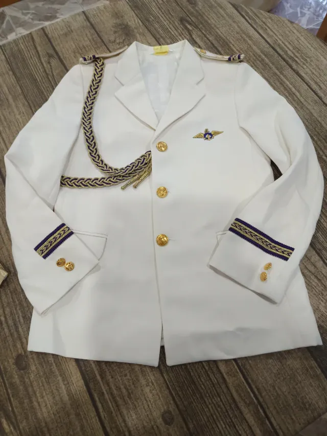 Traje Comunión Niño Blanco y Dorado