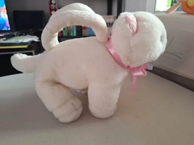 Bolso mano gato blanco y rosa