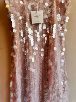 Abito da sera con paillettes rosa Taglia M