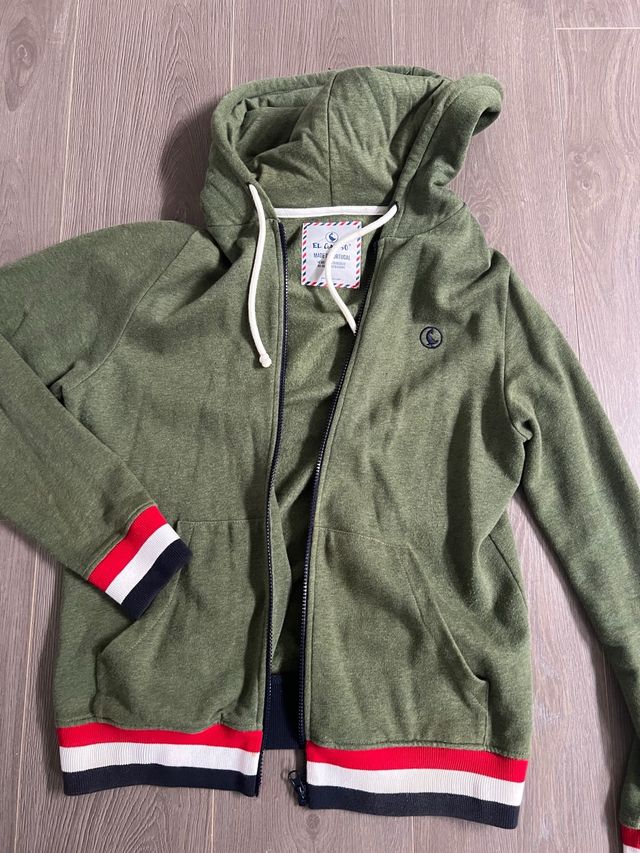 Sudadera El Ganso Verde con Rayas