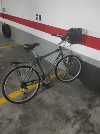 Bicicleta de montaña verde