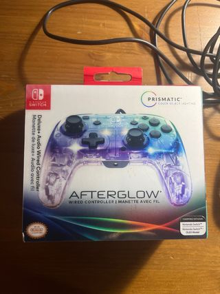 Mando Nintendo Switch Afterglow con cable